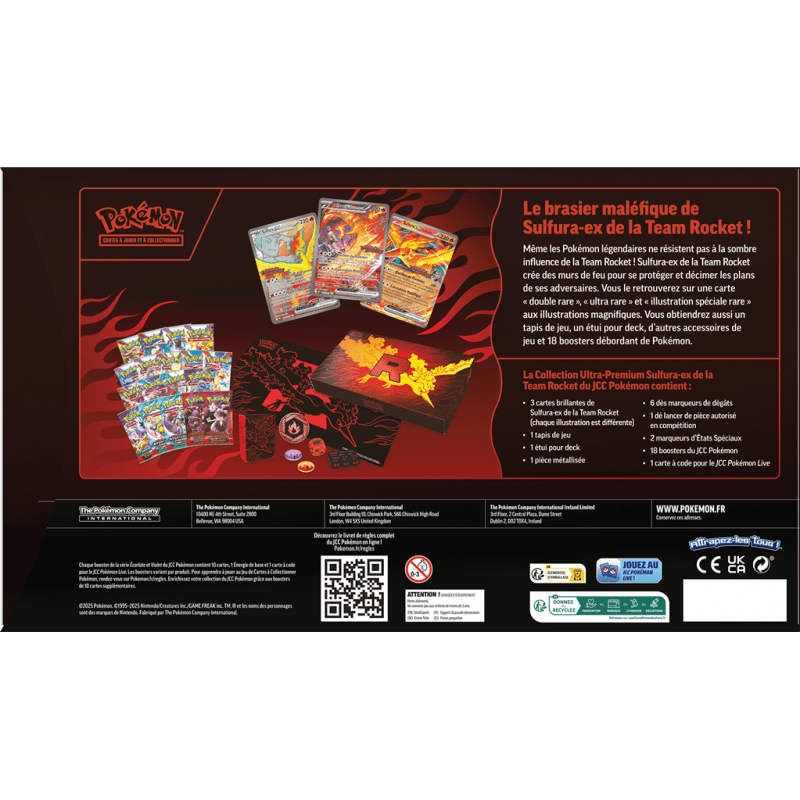 Coffret Ultra Premium Sulfura Ex de la Team Rocket - pokemachine974
